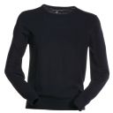 pull unisexe col rond manches longues. coton / laine. txs a 3xl - marine