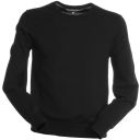 pull unisexe col rond manches longues. coton / laine. txs a 3xl - noir