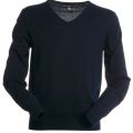 PULL HOMME COL V MANCHES LONGUES. COTON / LAINE. TS A  5XL - MARINE