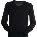 pull homme col v manches longues. coton / laine. ts a  5xl - noir