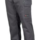 pantalon unisexe badge system uni. 100% coton twill 260 g/m². en iso 13688. txs à 5xl - gris fonce