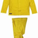 ensemble de pluie unisexe windproof winter imper/respirant -100% polyester / pu, 170 g/m² - ts a 4xl - jaune