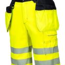 short de travail ete haute visibilite flexivision bicolore holster. polyester / coton, 300 g/m². en iso 20471 cl1. t38 À 54 - jaune/noir