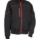 sweat zip integral ergowear. 100% coton, 380 g/m². en iso 13688. ts À 4xl - noir/rouge