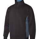 sweat unisexe combi-duo col zip. 65% polyester / 35% coton, 260 g/m². txs a 3xl - marine/bleu ciel