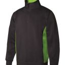 sweat unisexe combi-duo col zip. 65% polyester / 35% coton, 260 g/m². txs a 3xl - marine/vert