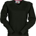 sweat femme 300 col rond. 70% coton / 30% polyester, 300 g/m². ts À l - noir