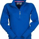 sweat femme 300 col zippe. 70% coton / 30% polyester, 300 g/m². ts À l - bleu royal