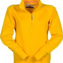 sweat femme 300 col zippe. 70% coton / 30% polyester, 300 g/m². ts À l - jaune
