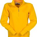 sweat femme 300 col zippe. 70% coton / 30% polyester, 300 g/m². ts À l - jaune