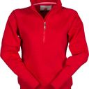 sweat femme 300 col zippe. 70% coton / 30% polyester, 300 g/m². ts À l - rouge