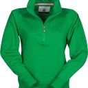 sweat femme 300 col zippe. 70% coton / 30% polyester, 300 g/m². ts À l - vert jelly