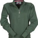 sweat femme 300 col zippe. 70% coton / 30% polyester, 300 g/m². ts À l - vert