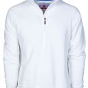 sweat homme 300 col zippe. 70% coton / 30% polyester, 300 g/m². ts À 5xl - blanc