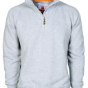 sweat homme 300 col zippe. 70% coton / 30% polyester, 300 g/m². ts À 5xl - heather grey