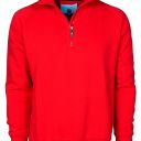 sweat homme 300 col zippe. 70% coton / 30% polyester, 300 g/m². ts À 3xl - rouge