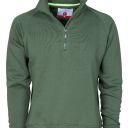 sweat homme 300 col zippe. 70% coton / 30% polyester, 300 g/m². ts À 3xl - vert