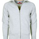 sweat homme 300 zip integral. 70% coton / 30% polyester, 300 g/m². ts À 5xl - heather grey