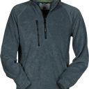 sweat polaire tech-line unisexe col zip chaud / respirant. 100% polyester, 280 g/m² - txs a 5xl - gris fonce