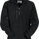 sweat polaire tech-line unisexe col zip chaud / respirant. 100% polyester, 280 g/m² - txs a 3xl - noir