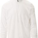 sweat micropolaire tech-line unisexe col zip chaud / respirant. 100% polyester, 180 g/m². ts à 3xl - blanc