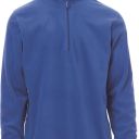 sweat micropolaire tech-line unisexe col zip chaud / respirant. 100% polyester, 180 g/m². ts à 3xl - bleu royal