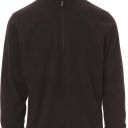 sweat micropolaire tech-line unisexe col zip chaud / respirant. 100% polyester, 180 g/m². ts à 3xl - noir
