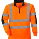 sweat haute visibilite col zip. polyester/coton, 300 g/m². en 13758-2, en iso 13688, en iso 471 cl3. txs À 4xl - orange fluo