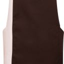 tablier bicolore. uni polyester / coton. longueur 86 x 72 cm. tu - marron/beige