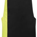 tablier bicolore. uni polyester / coton. longueur 86 x 72 cm. tu - noir/lime