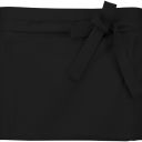 tablier court barman. uni coton. dimensions h26 x l70 cm. tu - noir