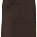 tablier long barman. uni coton. dimensions l90 x h62,5 cm. tu - marron