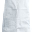 tablier sommelier. uni polyester / coton. dimensions h90 x l76 poche h20 x 31,5 cm. tu - blanc