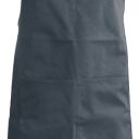 tablier sommelier. uni polyester / coton. dimensions h90 x l76 poche h20 x 31,5 cm. tu - gris fonce