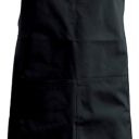 tablier sommelier. uni polyester / coton. dimensions h90 x l76 poche h20 x 31,5 cm. tu - noir