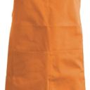 tablier sommelier. uni polyester / coton. dimensions h90 x l76 poche h20 x 31,5 cm. tu - orange