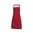 tablier andrea. uni polyester / coton. dimension 85 x 70 cm. tu - bordeaux