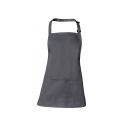 tablier andy. uni polyester / coton. dimension 60 x 70 cm. tu - gris fonce