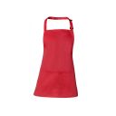 tablier andy. uni polyester / coton. dimension 60 x 70 cm. tu - rouge