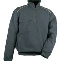 SWEAT POLAIRE HYDROFUGE COL ZIP WORKWEAR. 100% POLYESTER 340 G/M² + MEMBRANE COFRATEX. EN ISO 13688. TS À 4XL - GRIS FONCE