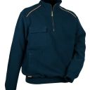 sweat polaire hydrofuge col zip workwear. 100% polyester 340 g/m² + membrane cofratex. en iso 13688. ts À 4xl - marine