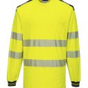 tee-shirt haute visibilite flexivision coton confort bicolore manches longues. coton / polyester, 175 g/m². en iso 20471 cl3. ts À 5xl - jaune/noir