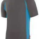 tee-shirt unisexe combi-duo manches courtes. 100% polyester, 160 g/m². ts À 3xl - gris/bleu ciel