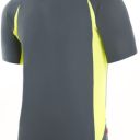 tee-shirt unisexe combi-fluo manches courtes. 100%polyester, 160 g/m². ts a 3xl - gris/jaune fluo