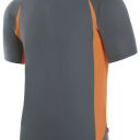 tee-shirt unisexe combi-fluo manches courtes. 100%polyester, 160 g/m². ts a 3xl - gris/orange fluo