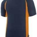 tee-shirt unisexe combi-duo manches courtes. 100% polyester, 160 g/m². ts À 3xl - marine/orange