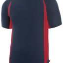 tee-shirt unisexe combi-duo manches courtes. 100% polyester, 160 g/m². ts À 3xl - marine/rouge