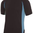 tee-shirt unisexe combi-duo manches courtes. 100% polyester, 160 g/m². ts À 3xl - noir/bleu ciel