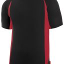 tee-shirt unisexe combi-duo manches courtes. 100% polyester, 160 g/m². ts À 3xl - noir/rouge