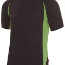 tee-shirt unisexe combi-duo manches courtes. 100% polyester, 160 g/m². ts À 3xl - noir/vert